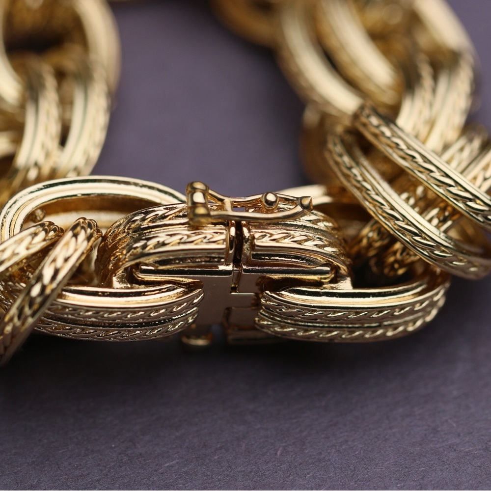 Annie Bing Gold Multi-Link Statement Bracelet - Picture 7 of 7